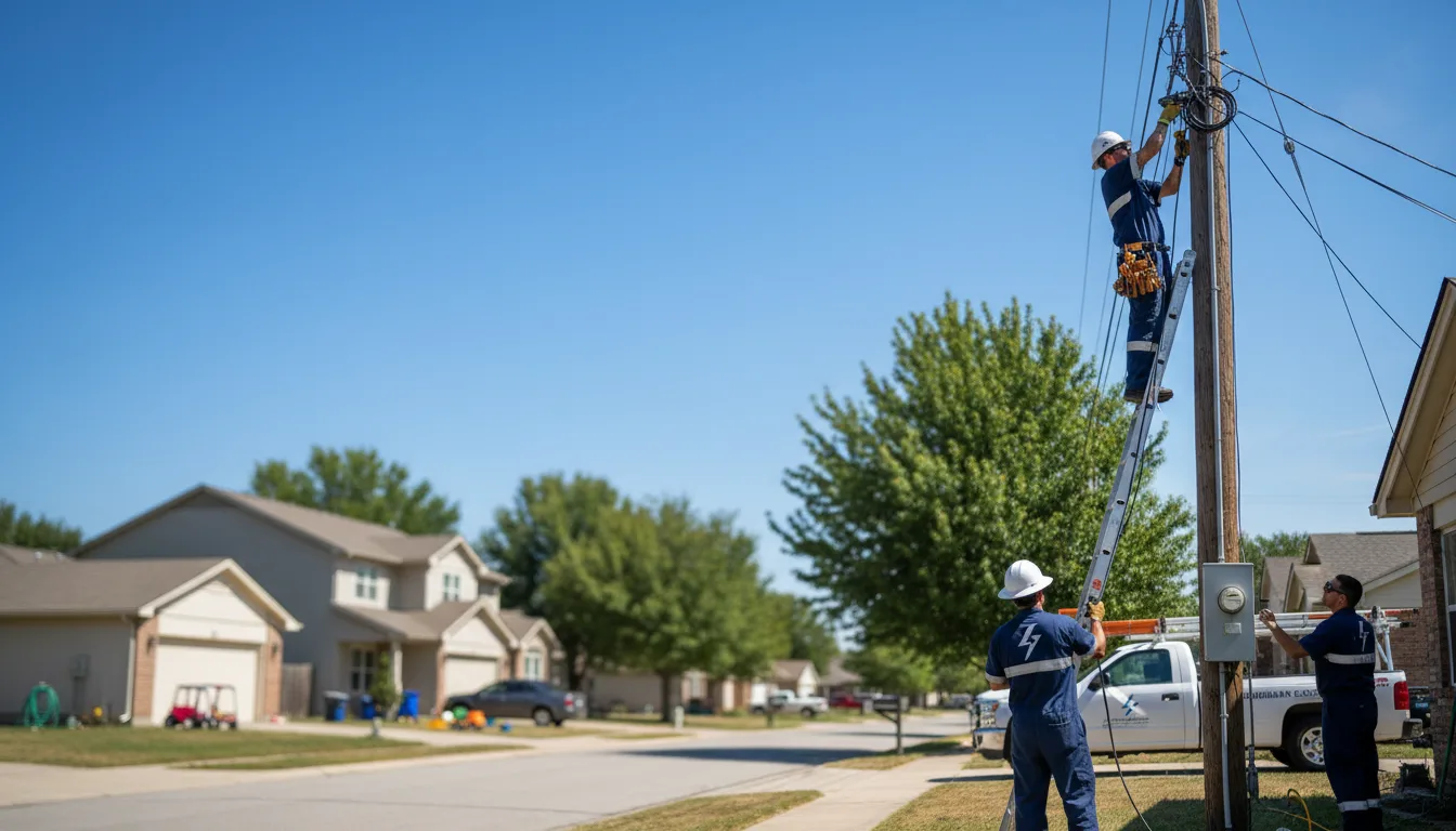 Residential electrician providing installation services in China Spring, TX